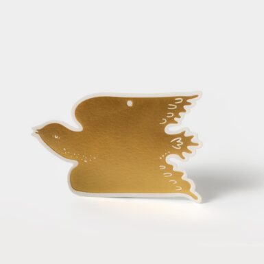 A Gold Foiled Bird Gift Tag