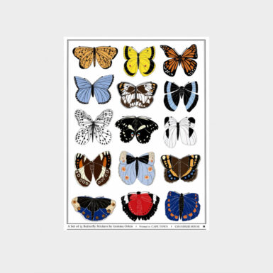 A Set of 15 Butterfly Stickers by Gemma Orkin