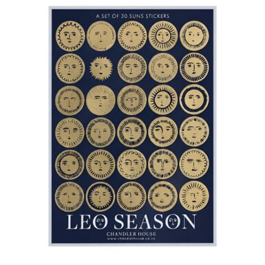 A Set of Thirty Leo Season Sun Stickers