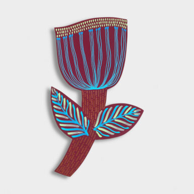 Spring Flower VIII, Aldo Brincat. Acrylic Paint on Hardwood, 36cm high
