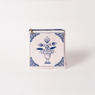 A Delft Tile Zip Bag