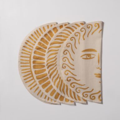 A Set of  Four Circular Sun Napkins