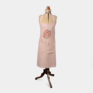 The Suzani Linen Apron, Pink